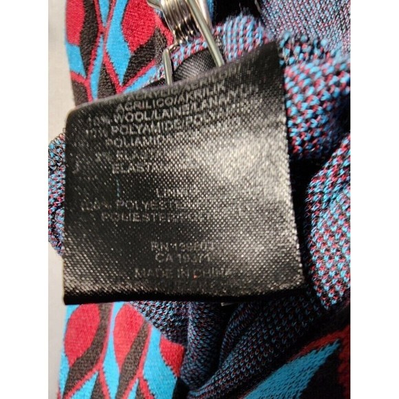 Anthropologie 4C Women's XS Geometric Red/Blue/Black Print Dress - Picture 7 of 7